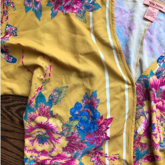 Floral Yellow Blouse FLYING TOMATO - Picture 5 of 7